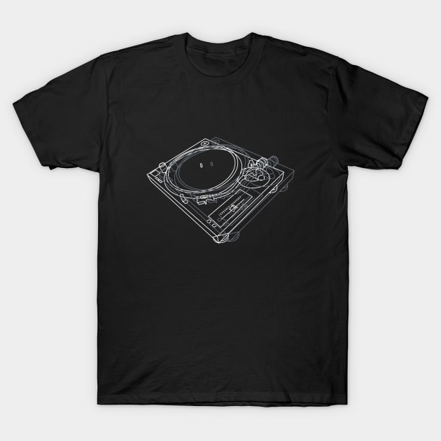 Turntable Technics 1210's DJ T-Shirt by SilverfireDesign